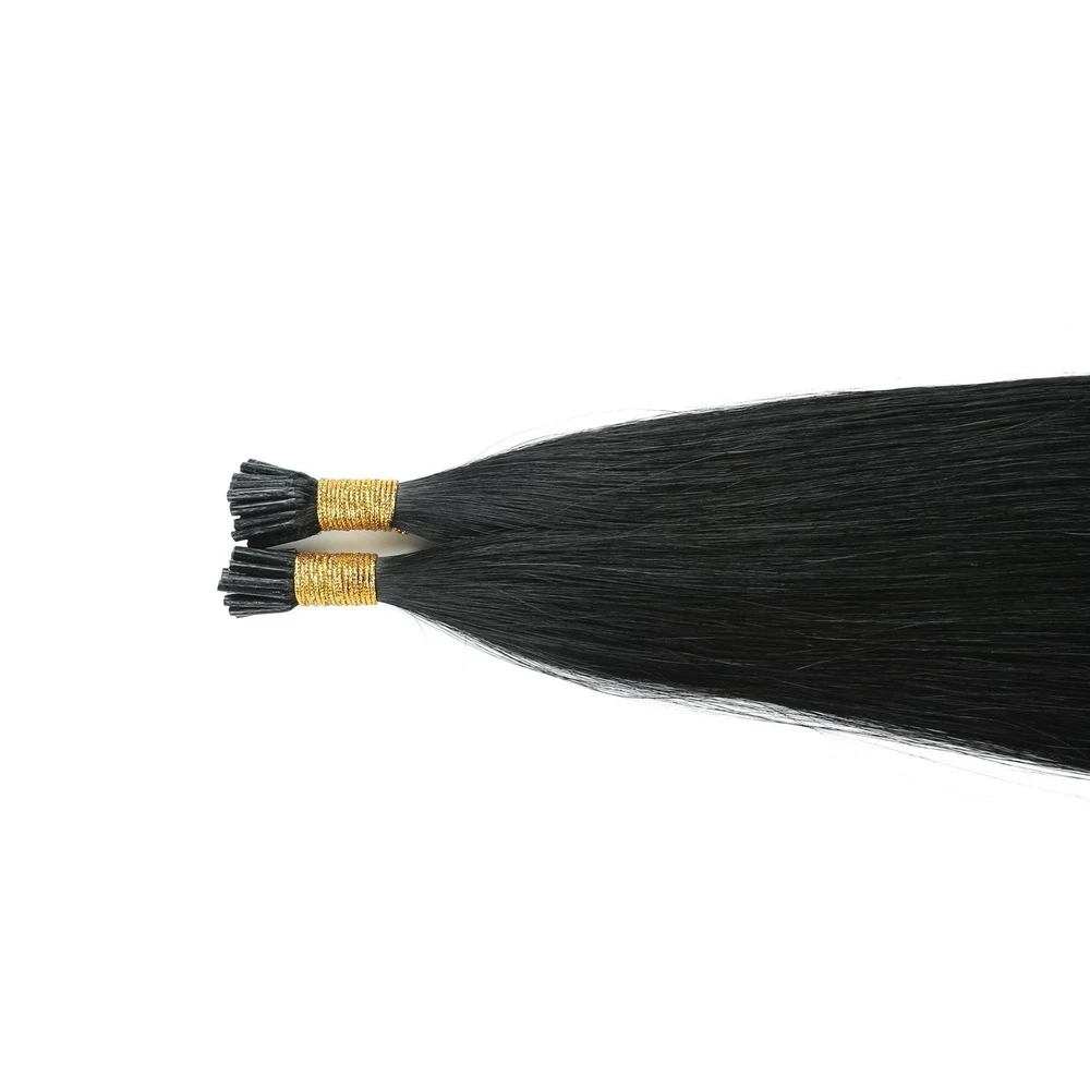 Human Hair I-Tip Extensions White Hair Keratin Bonded